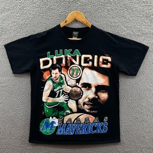 Street Couture Luka Donic Coin Basketball Rap Black T-Shirt Size XL